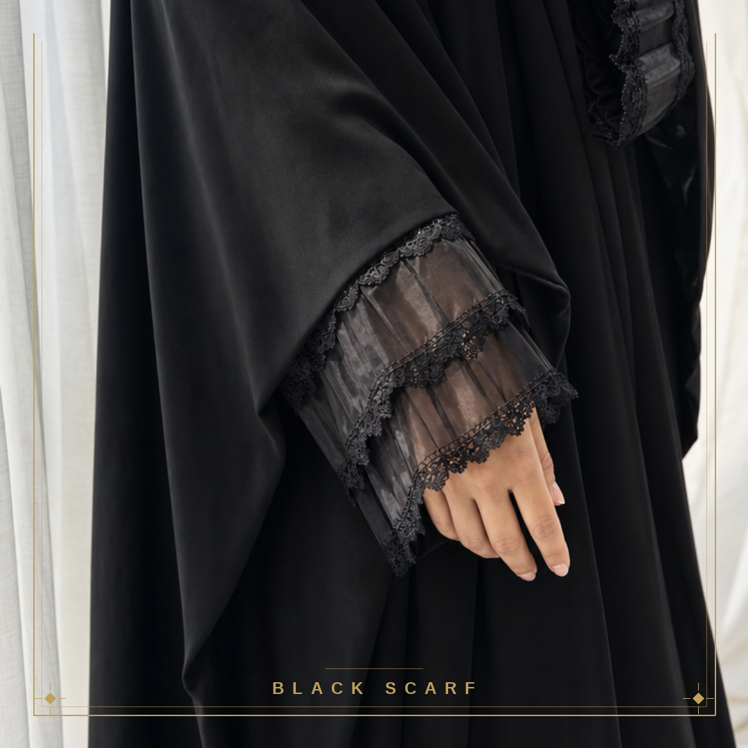Double-Sleeve Ruffle Abaya view 3