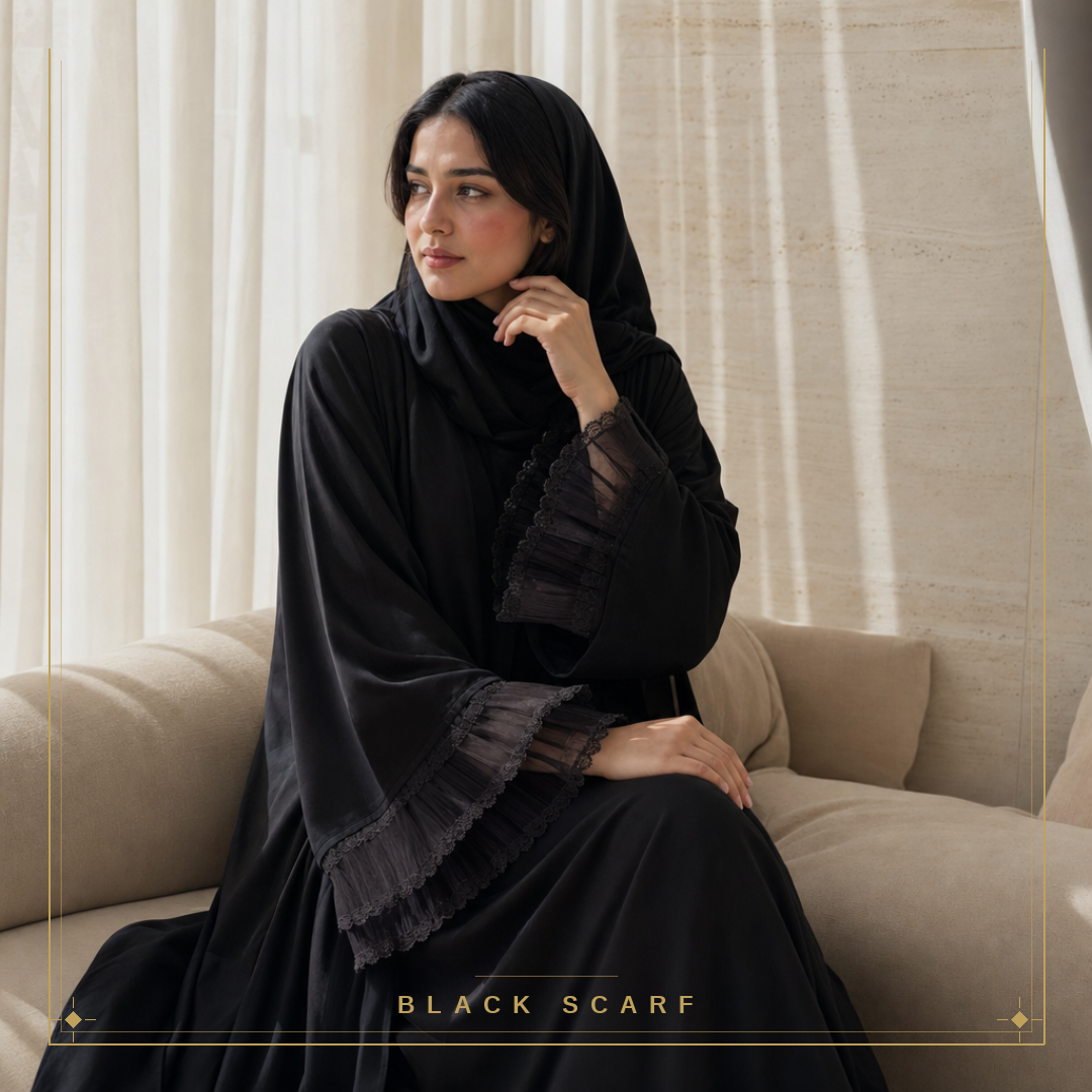 Double-Sleeve Ruffle Abaya